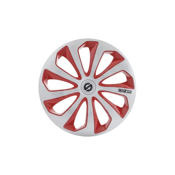 Sparco Sicilia SPC1373SVRD Wheel Trims 13 Inch (Red/Silver)