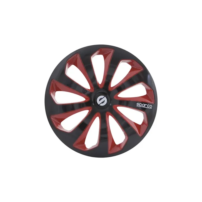 Sparco Sicilia SPC1673BKRD Wheel Trims 16 Inch (Black/Red)