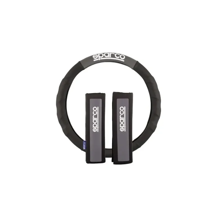 Sparco SPC1111KGR Steering Wheel Cover (Black/Grey)