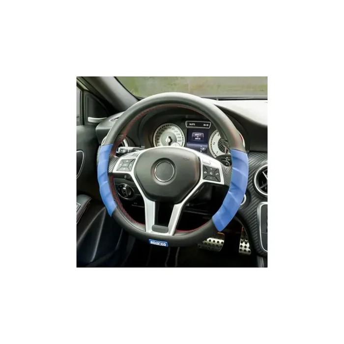 Sparco Steering Wheel Cover SPC1100L Steering Wheel Cover (Black/Blue)