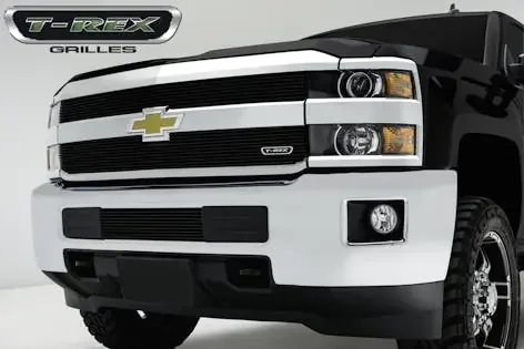 T-Rex Grilles 21122B Billet Grille, Black, Aluminum, 2 Pc, Overlay