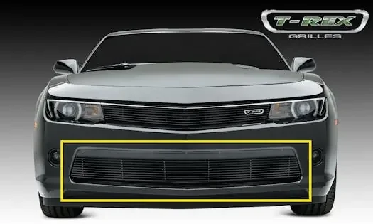 T-Rex Grilles 25031B Billet Bumper Grille, Black, Aluminum, 1 Pc, Overlay