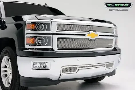 T-Rex Grilles 44117 Sport Grille, Chrome, Stainless Steel, 2 Pc, Overlay