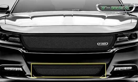 T-Rex Grilles 52480 Upper Class Bumper Grille, Black, Mild Steel, 1 Pc, Overlay