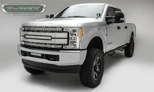 T-Rex Grilles 6315485 Torch AL Grille, Black, Brushed, Aluminum, 1 Pc, Replacement