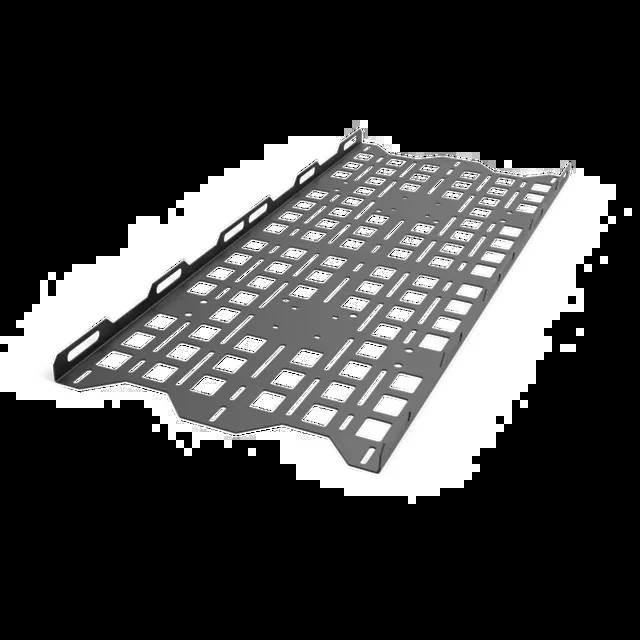 Tesla Cybertruck 24+ MOLLE Mounting plate – Stainless Steel, Matte Black w/ folded edges
