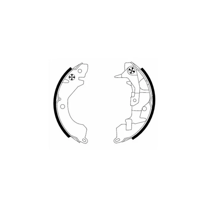 TEXTAR 91036800 Brake Shoe Set with handbrake lever