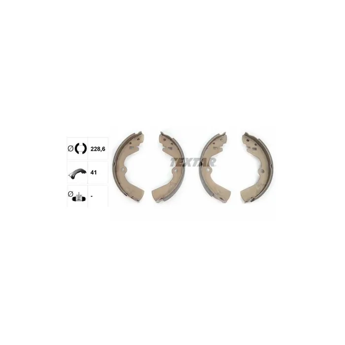 TEXTAR 91040400 Brake Shoe Set without handbrake lever