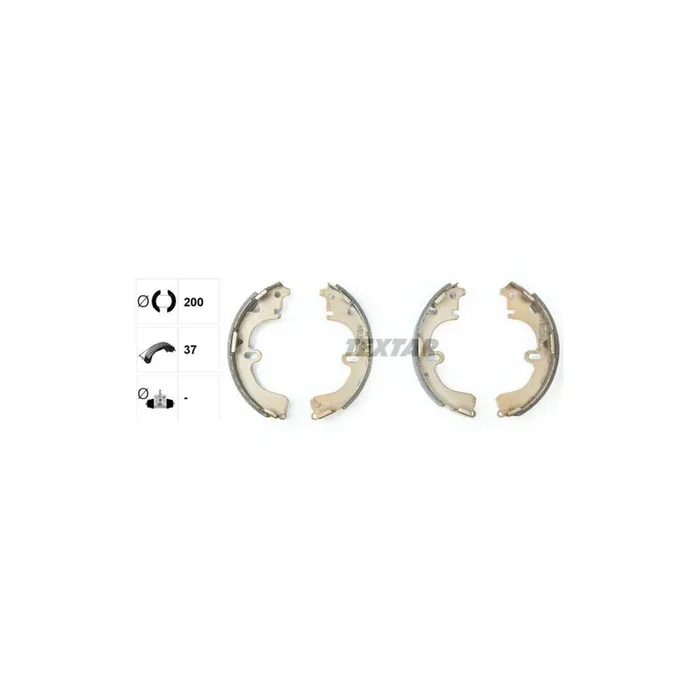 TEXTAR 91043200 Brake Shoe Set without handbrake lever