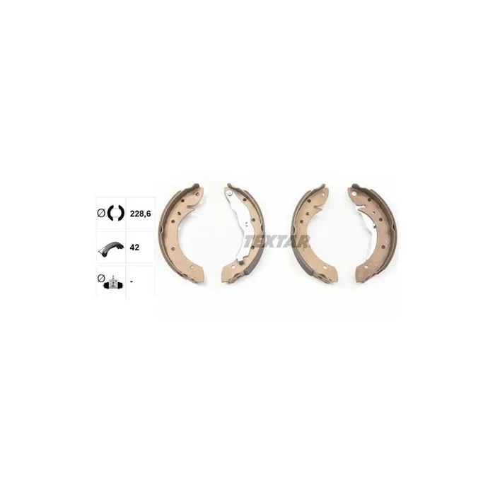 TEXTAR 91044000 Brake Shoe Set for BMW 3 Series with handbrake lever