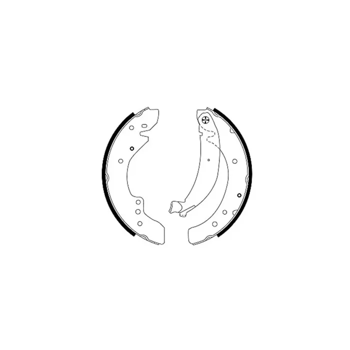 TEXTAR 91047900 Brake Shoe Set with handbrake lever