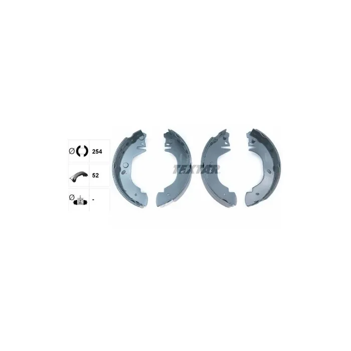 TEXTAR 91048500 Brake Shoe Set for FORD TRANSIT without handbrake lever