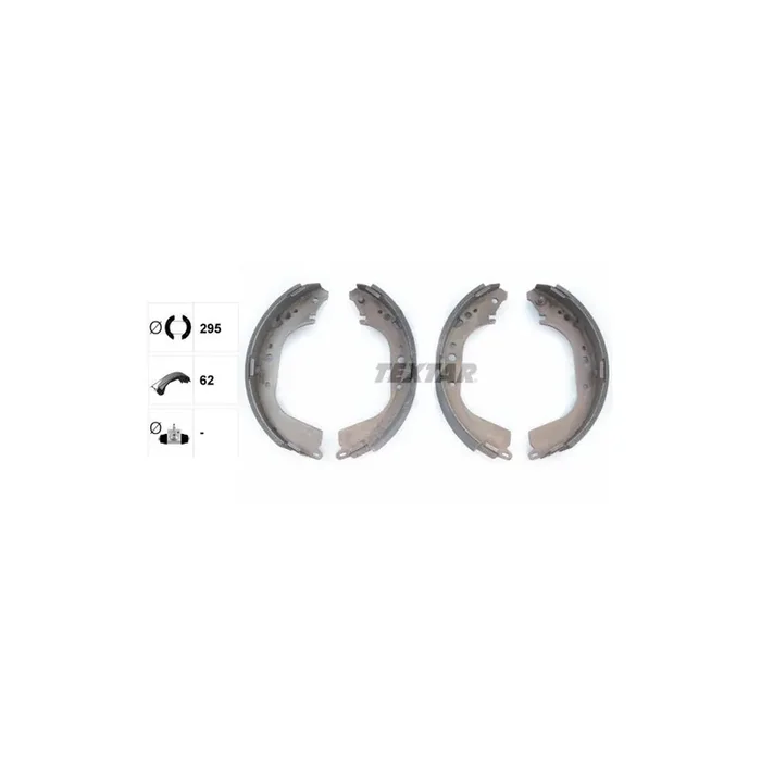 TEXTAR 91050400 Brake Shoe Set without handbrake lever