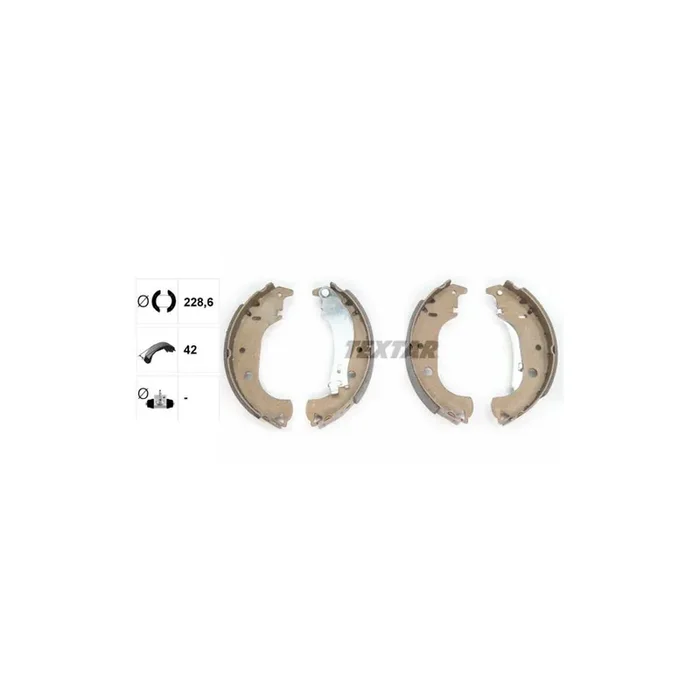 TEXTAR 91059900 Brake Shoe Set with handbrake lever