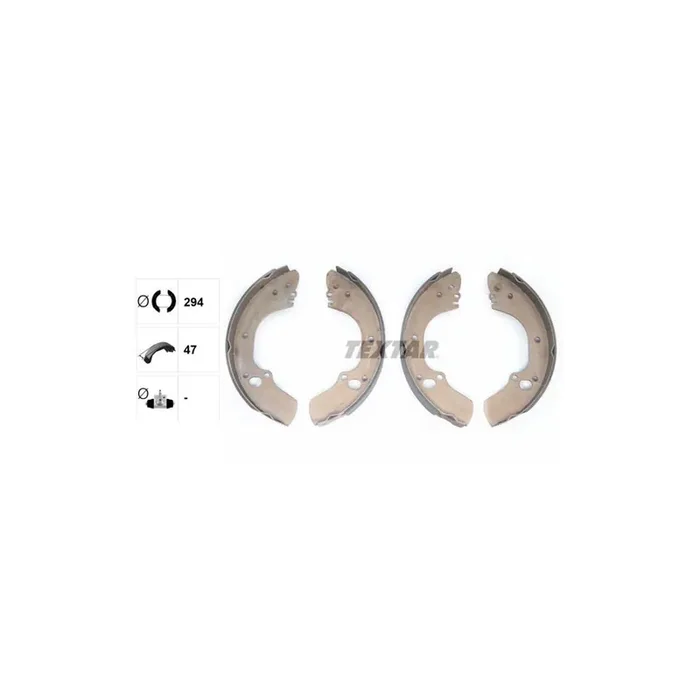 TEXTAR 91063400 Brake Shoe Set without handbrake lever