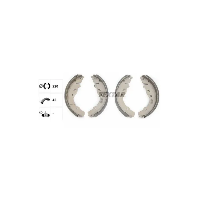 TEXTAR 91064200 Brake Shoe Set without handbrake lever