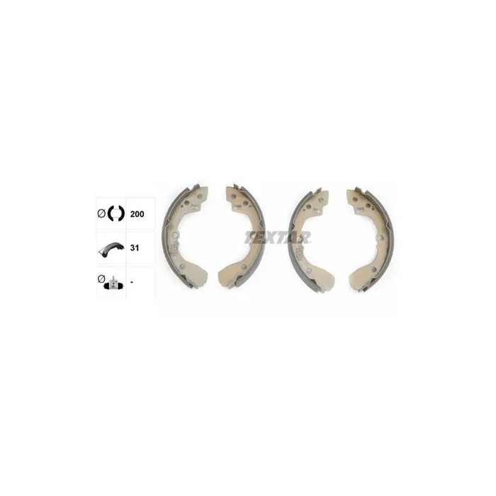 TEXTAR 91065000 Brake Shoe Set for KIA RIO without handbrake lever