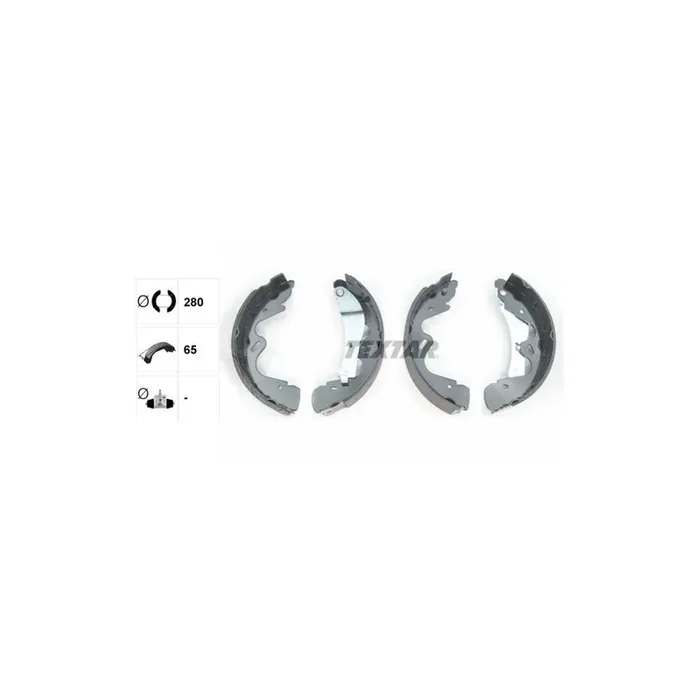 TEXTAR 91065100 Brake Shoe Set with handbrake lever