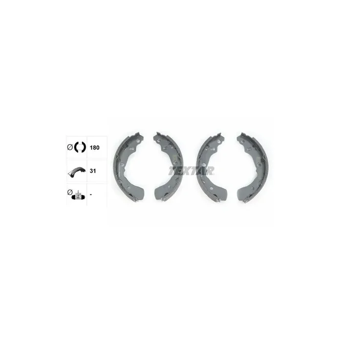 TEXTAR 91065600 Brake Shoe Set without handbrake lever