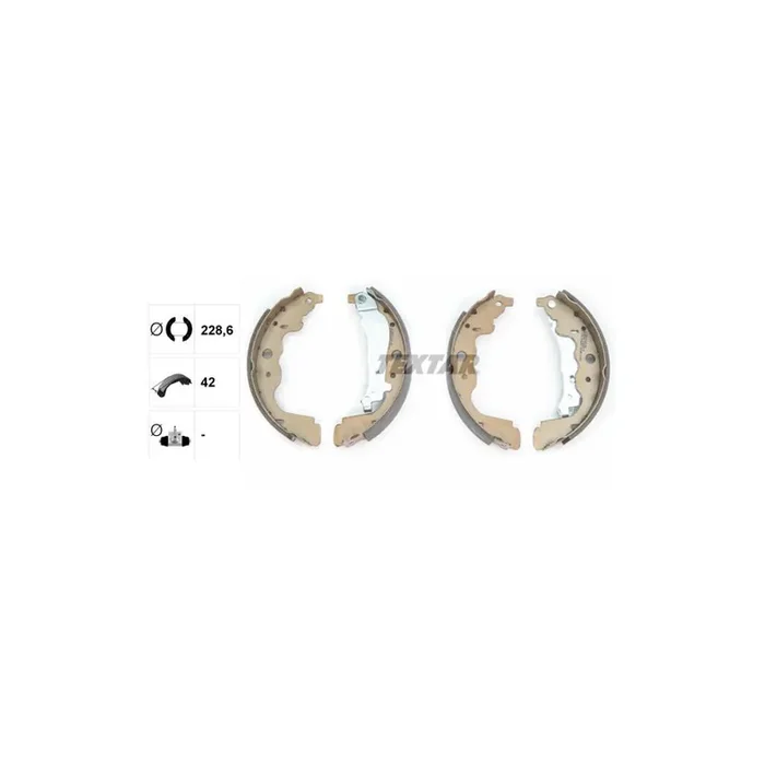 TEXTAR 91069300 Brake Shoe Set with handbrake lever