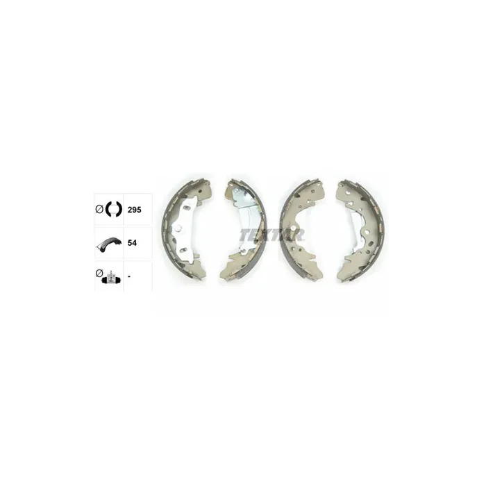 TEXTAR 91075800 Brake Shoe Set for HYUNDAI H-1 Van (A1) with handbrake lever