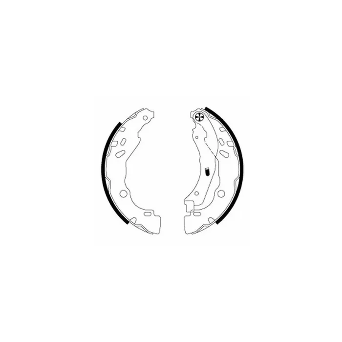 TEXTAR 91077100 Brake Shoe Set with handbrake lever