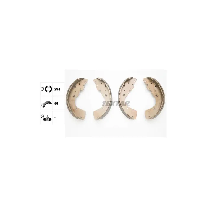 TEXTAR 91081800 Brake Shoe Set without handbrake lever