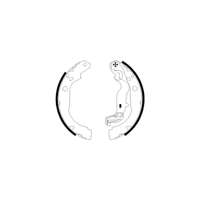 TEXTAR 91082900 Brake Shoe Set with handbrake lever