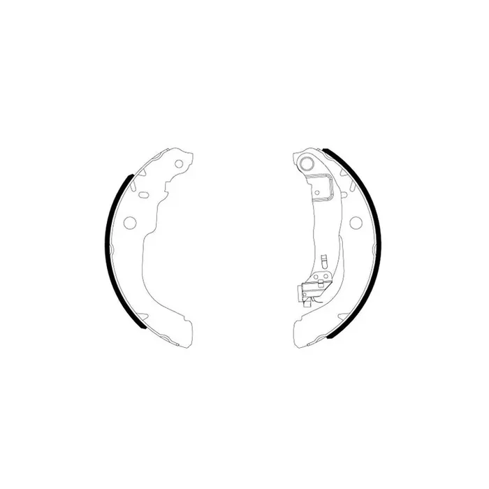 TEXTAR 91084300 Brake Shoe Set with handbrake lever