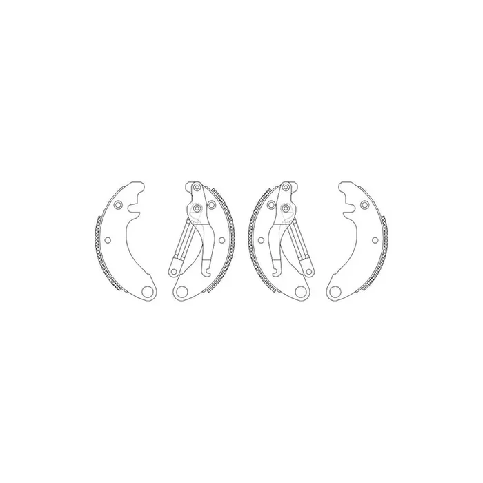 TEXTAR Shoe Kit 83000500 Brake Shoe Set for CITRO脣N 2CV Saloon