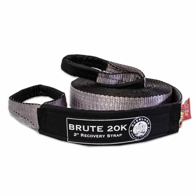Tow Strap 2″ x 30′ 20,000 LB. Gray W/ Black Ends
