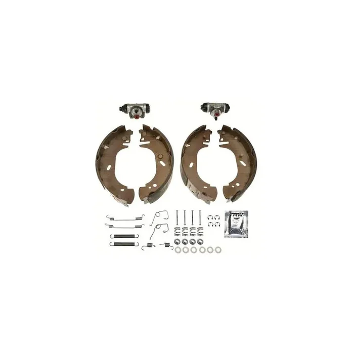 TRW Brake Kit BK1666 Brake Shoe Set for FORD TRANSIT with wheel brake cylinder
