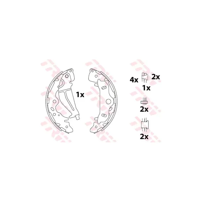 TRW GS8820 Brake Shoe Set for KIA SEDONA