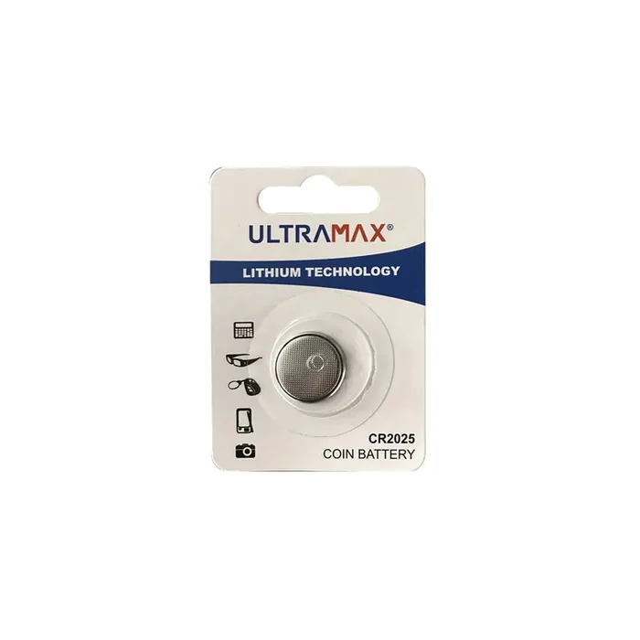 Ultramax Lithium CR2025 Coin Cell (Card of 1)