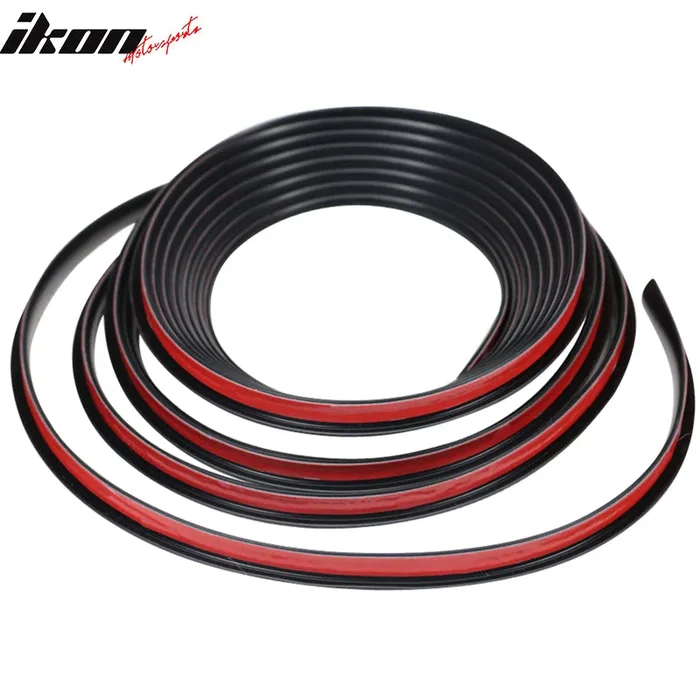 Universal Matte Black 236in 14x8mm Fender Trim Roll Wheel Durable PVC
