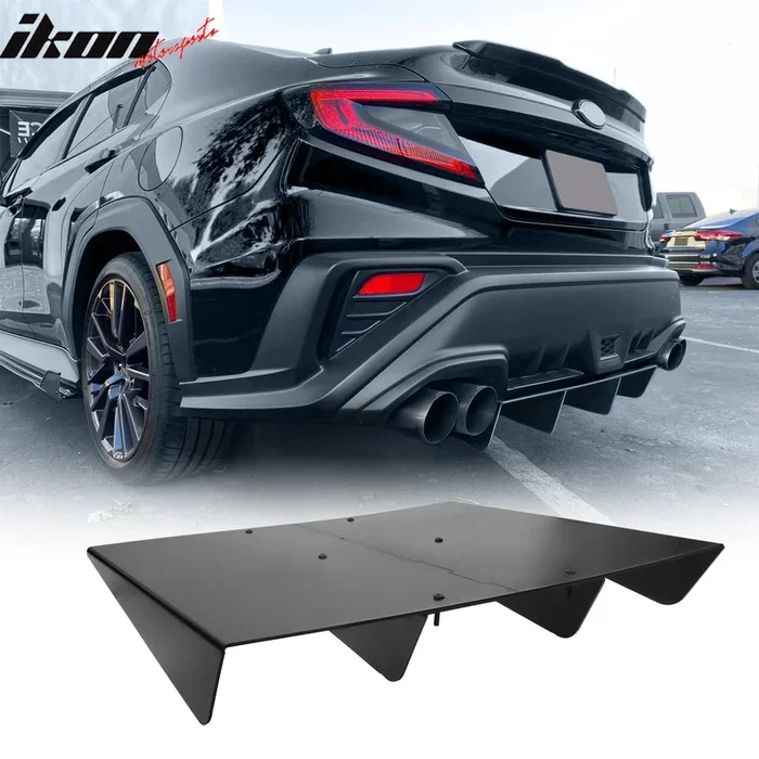Universal Unpainted 22×20″ Rear Bumper Lip Diffuser Assembly Cover ABS