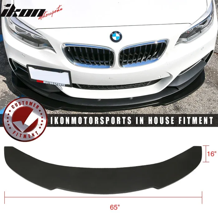 Universal V1 Style 65″ x 16″ Car Front Lip Spoiler Splitter PU