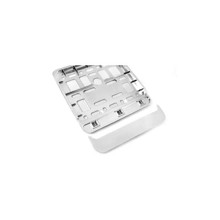 UTAL 01168 Number plate holder Chrome, Coated, short