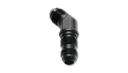Vibrant -8AN Bulkhead Adapter 45 Degree Elbow Fitting – Anodized Black Only vib10603