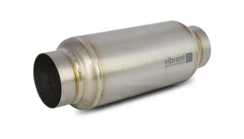 Vibrant Titanium Resonator 3in. Inlet / 3in. Outlet x 12in. Long vib17530