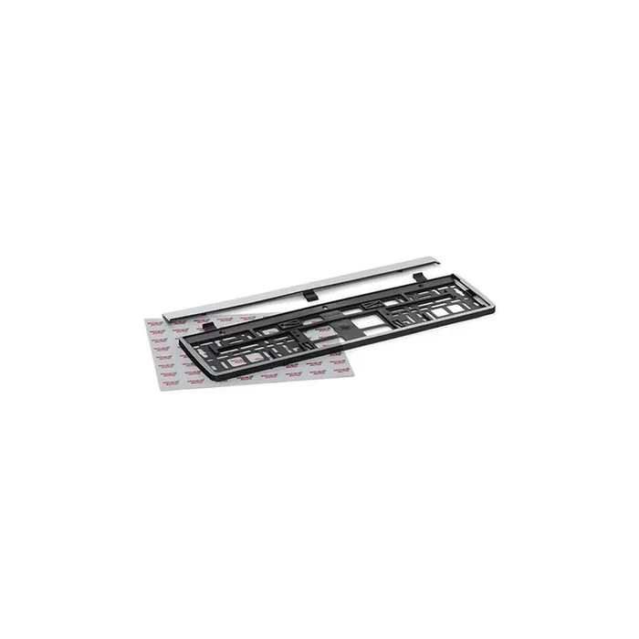 VIRAGE 93-035 Number plate holder Black, Chrome, frameless