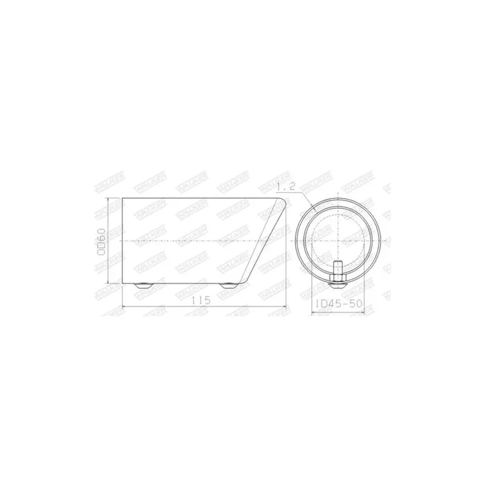 WALKER 10681 Exhaust tip 60 mm, 120mm, 0,232kg