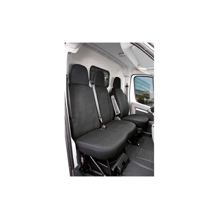 WALSER 10537 Car seat cover for FIAT DUCATO Grey, Polyester, Front