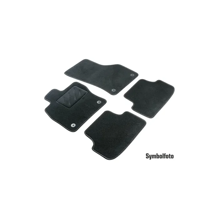 WALSER 80288 Floor mat set for SKODA Citigo Textile, Front and Rear, Quantity 4, Black