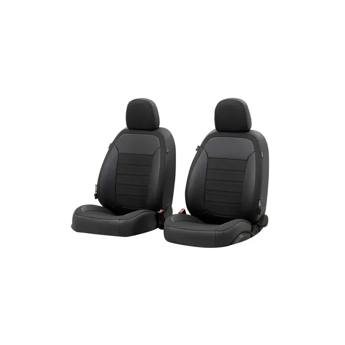 WALSER Aversa 38871 Car seat cover Black, Polyester, Synthetic leather, Front