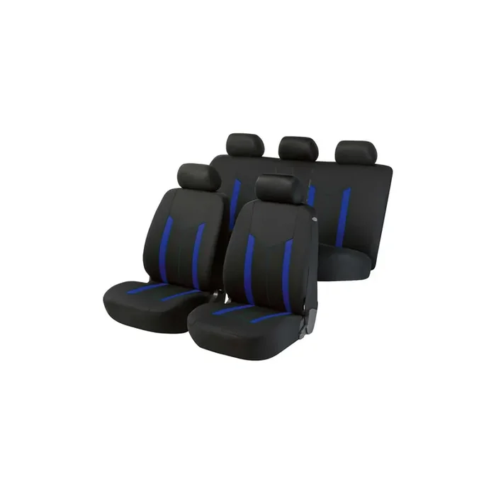 WALSER Kent 11777 Car seat cover Blue/black, Polyester, Front and Rear