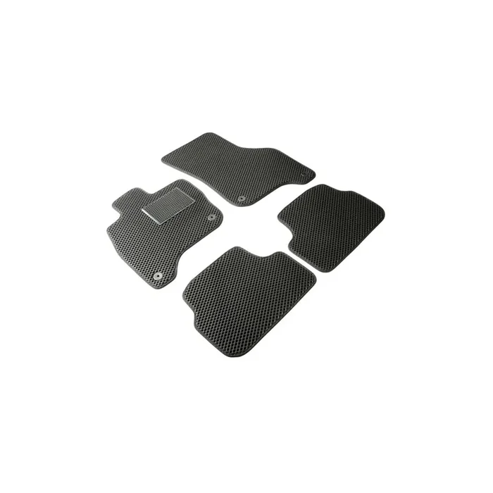 WALSER Qlean 55005 Floor mat set Elastomer, Front and Rear, Quantity 4, Black