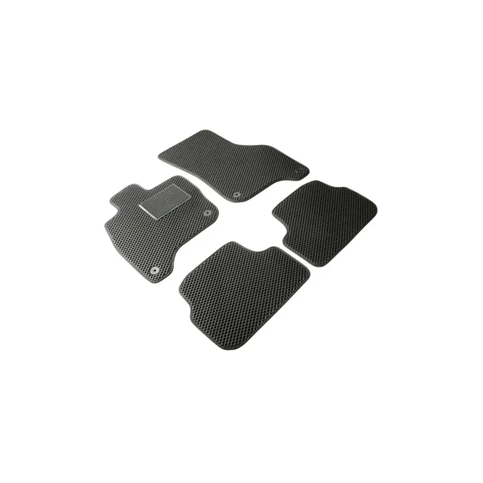WALSER Qlean 55010 Floor mat set Elastomer, Front and Rear, Quantity 4, Black