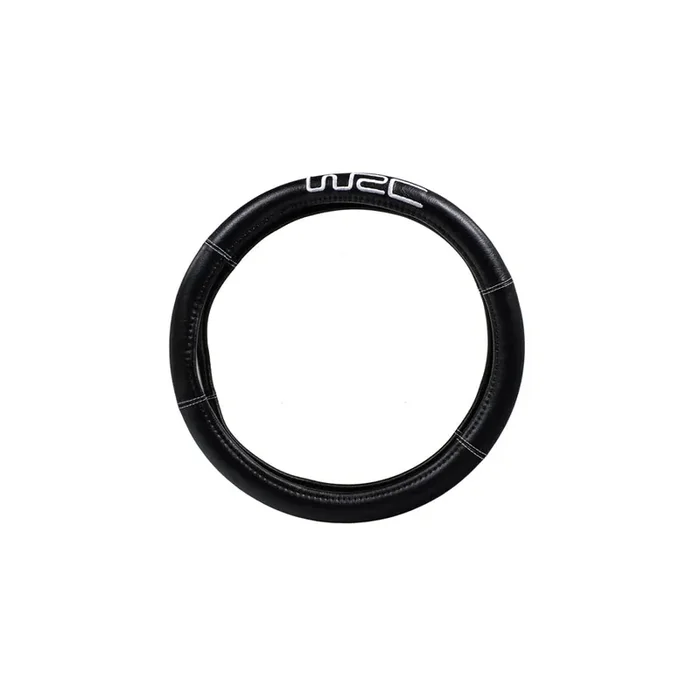 WRC 007380 Steering wheel cover Black, Ø 35-38cm, Leather