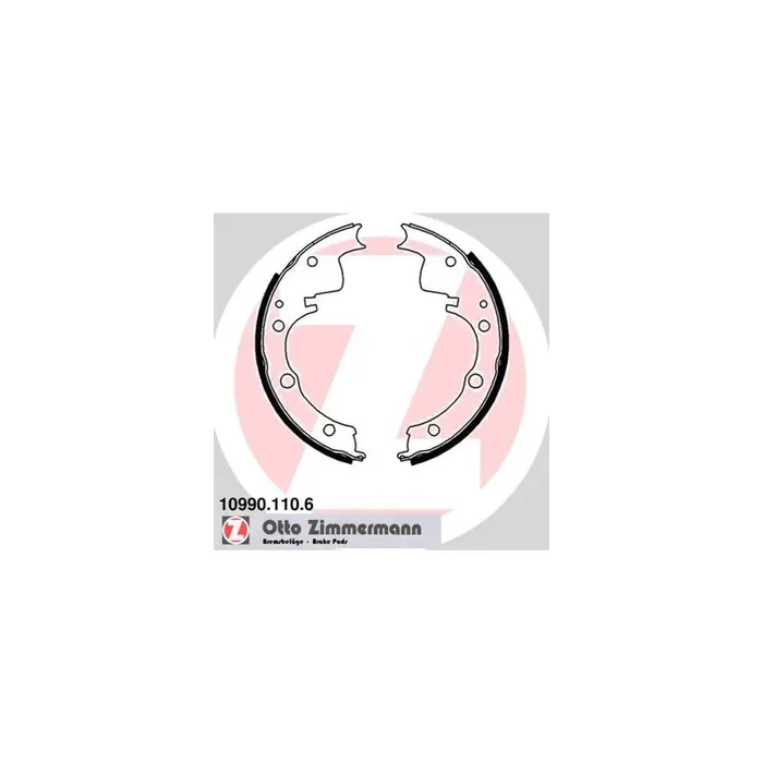 ZIMMERMANN 10990.110.6 Brake Shoe Set without accessories
